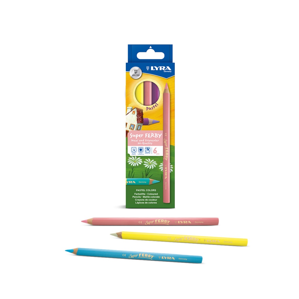 Super Ferby Pastel (+3 ans) Lot de 6 dans le groupe Kids / Crayons pours les enfants / 3 ans + chez Pen Store (101585)
