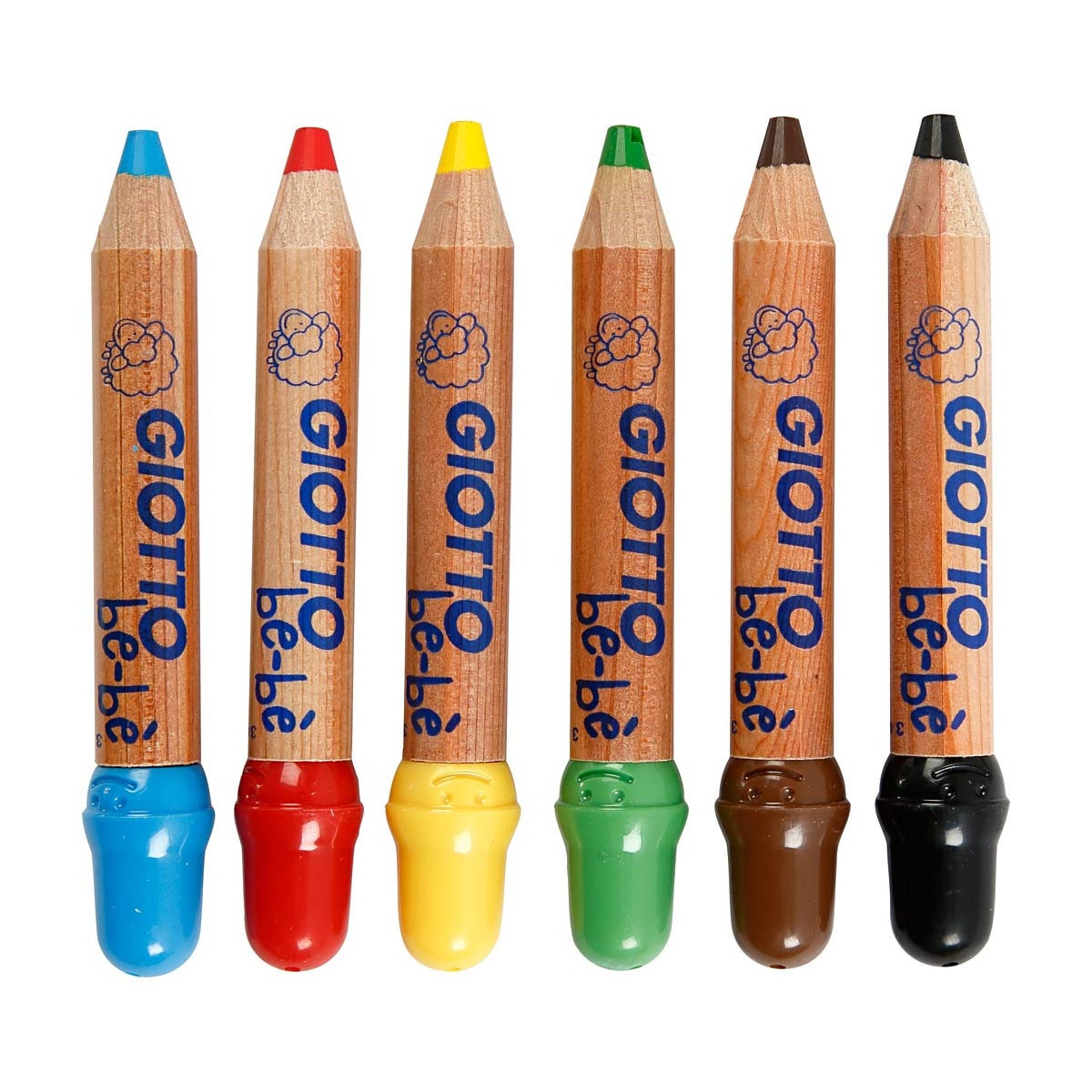 Crayons de couleur Be-bè (+2 ans) Lot de 6 dans le groupe Kids / Crayons pours les enfants / Crayons de couleurs pour les enfants chez Pen Store (101596)