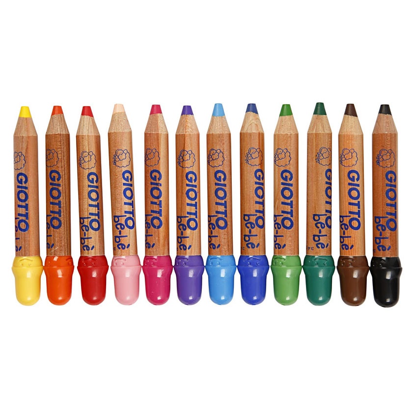 Crayons de couleurs Be-bè (+2 ans) Lot de 12 dans le groupe Kids / Crayons pours les enfants / Crayons de couleurs pour les enfants chez Pen Store (101597)