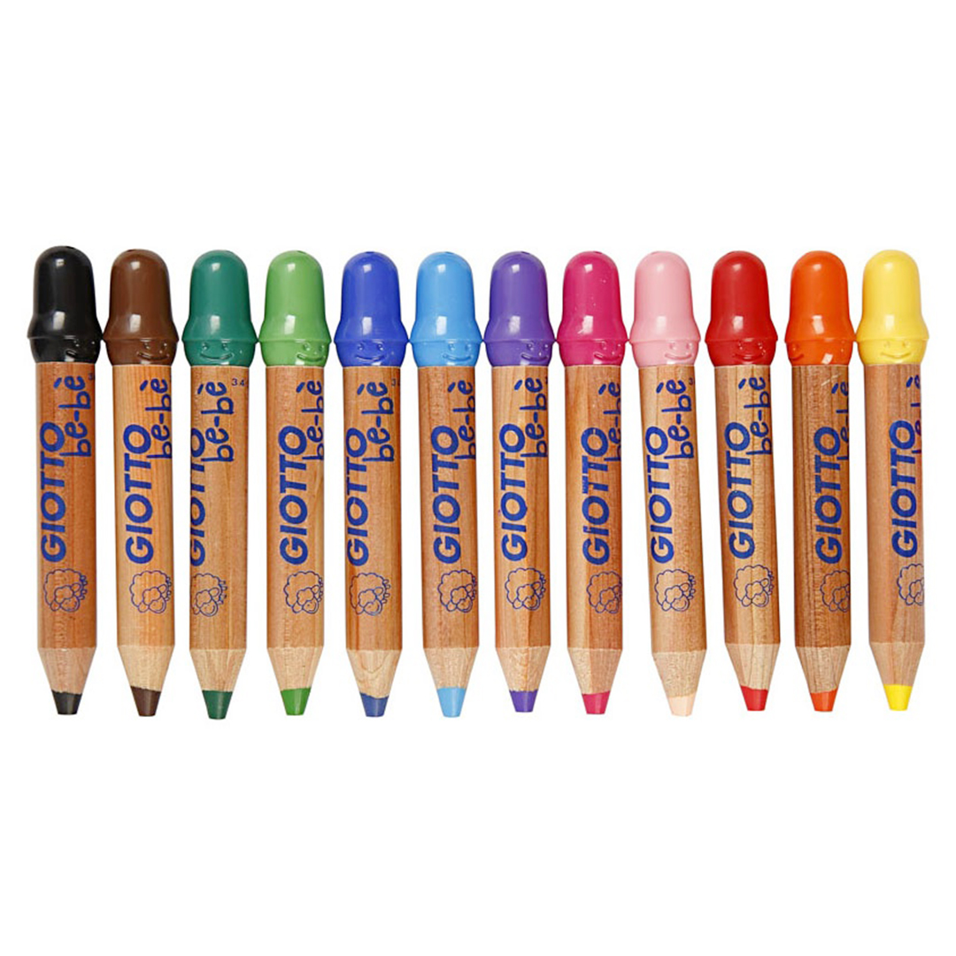 Crayons de couleurs Be-bè (+2 ans) Lot de 12