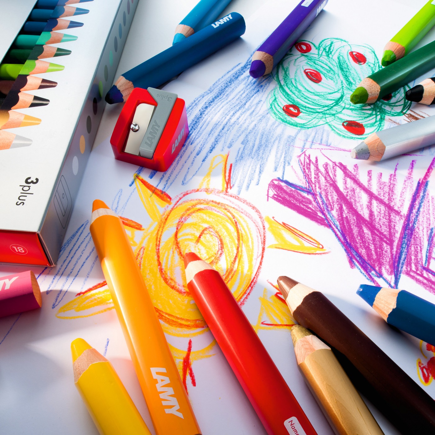 Crayons de couleur 3plus (+3 ans) Lot de 18 dans le groupe Kids / Crayons pours les enfants / 3 ans + chez Pen Store (101783)