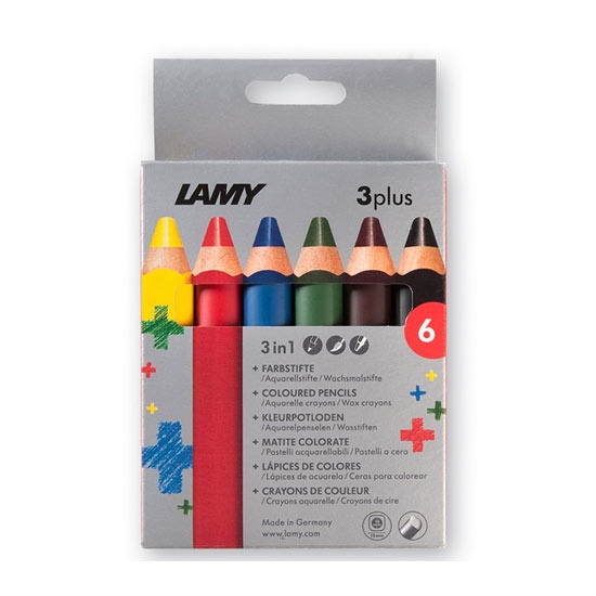 Crayons de couleur 3plus (+3 ans) Lot de 6 dans le groupe Kids / Crayons pours les enfants / 3 ans + chez Voorcrea (101784)