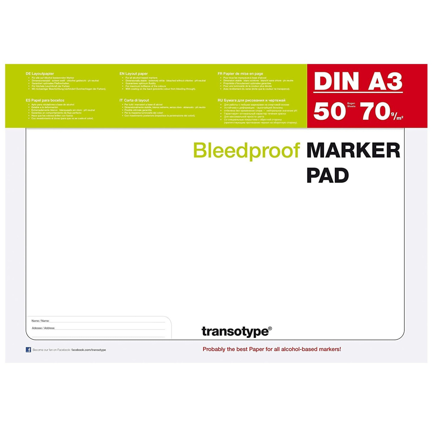 Achetez Bloc Papier Format A3 160g de 25 feuilles Bleedproof Winsor et  Newton