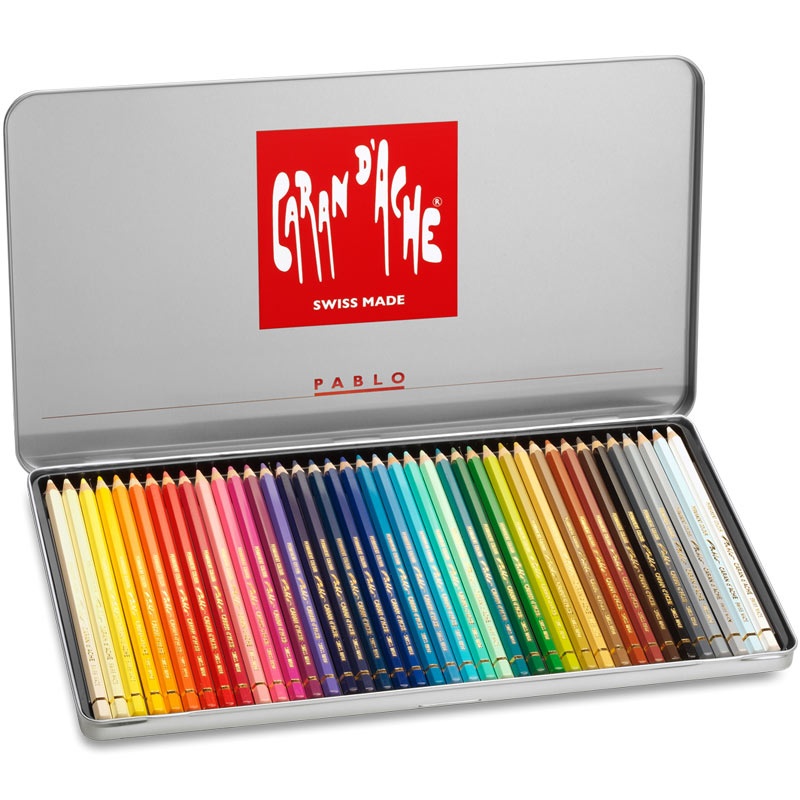 Caran d'Ache Crayons de couleur Pablo Lot de 40