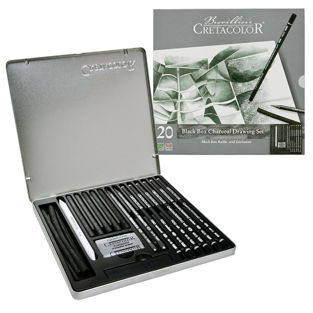 Black Box coffret fusain dans le groupe Matériels d'artistes / Craie et Graphite / Fusain et crayons fusains chez Pen Store (105033)