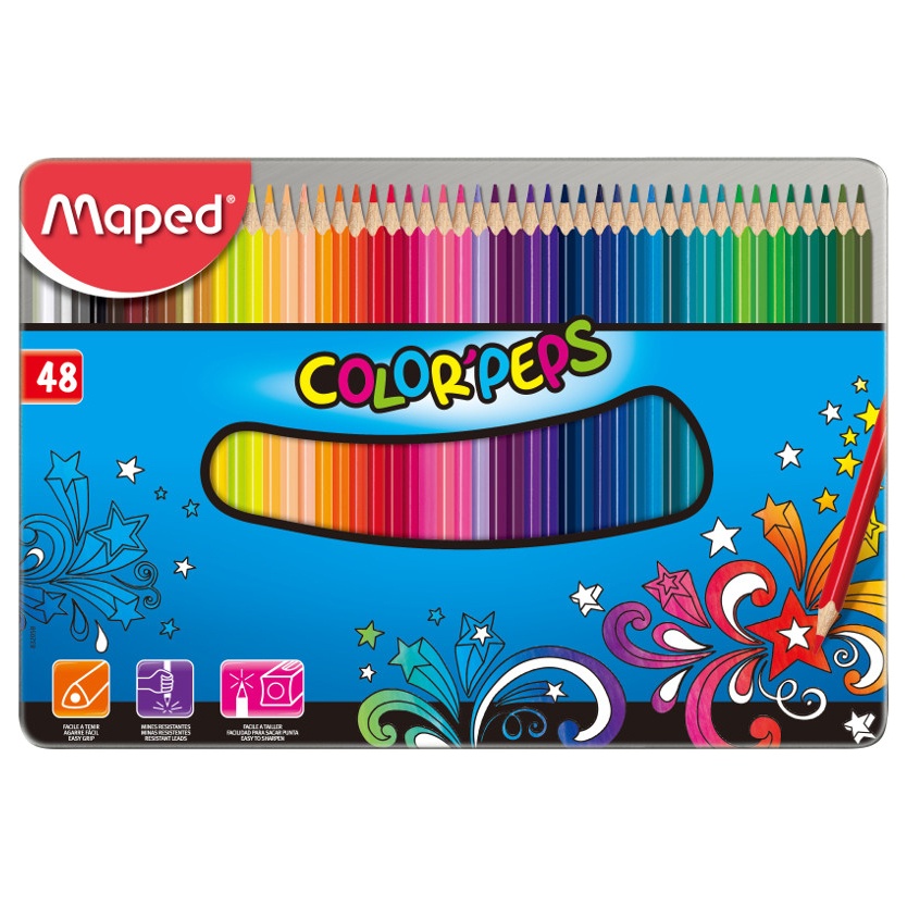 48 Crayons de couleurs de la gamme color'peps 