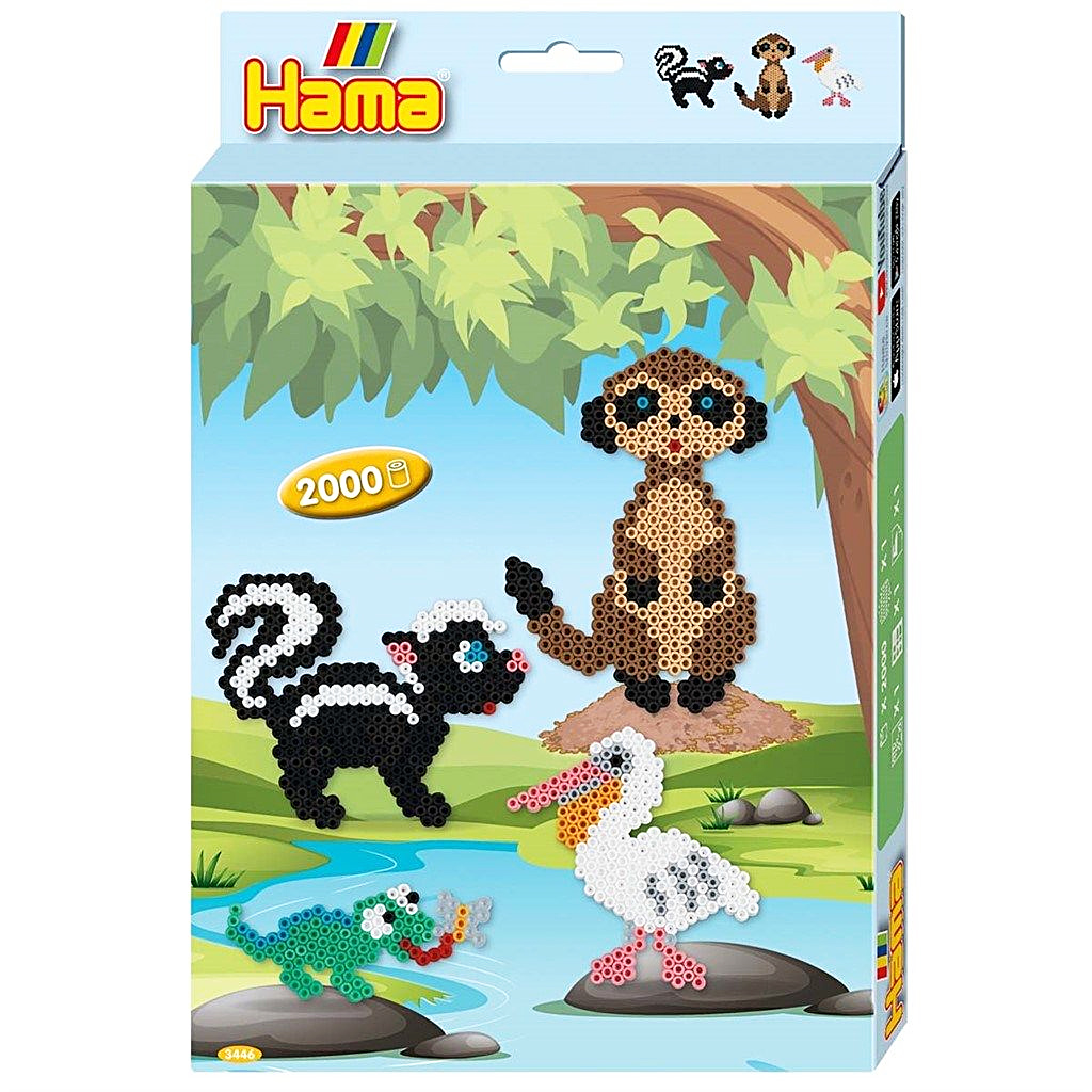 Hama - 8740 - Loisirs Créatifs - Perles à Repasser & Plaque en Boîte -  Taille Maxi