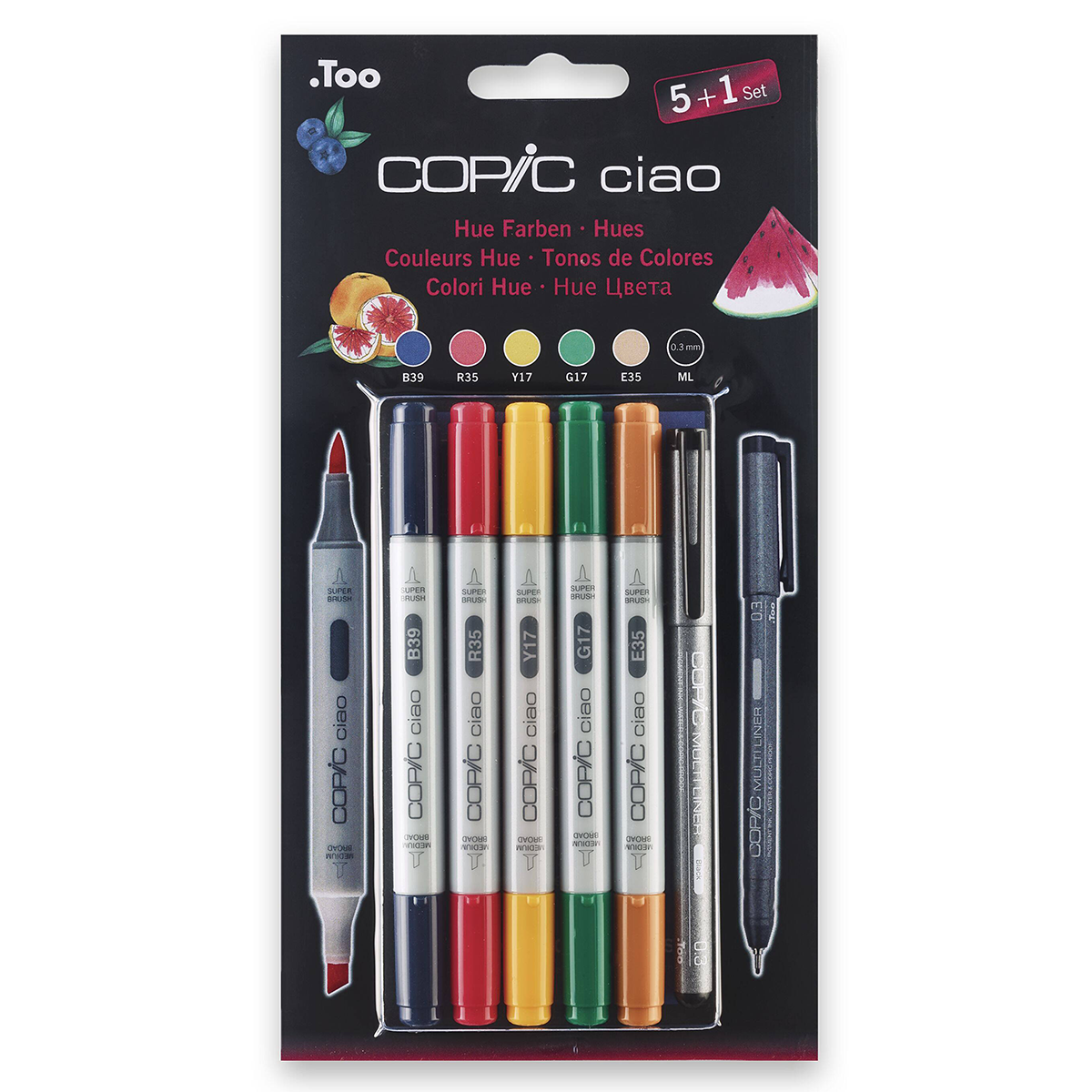 Ciao Set 5+1 Hues dans le groupe Stylos / Crayons d'artistes / Feutres d'illustrations chez Pen Store (126813)