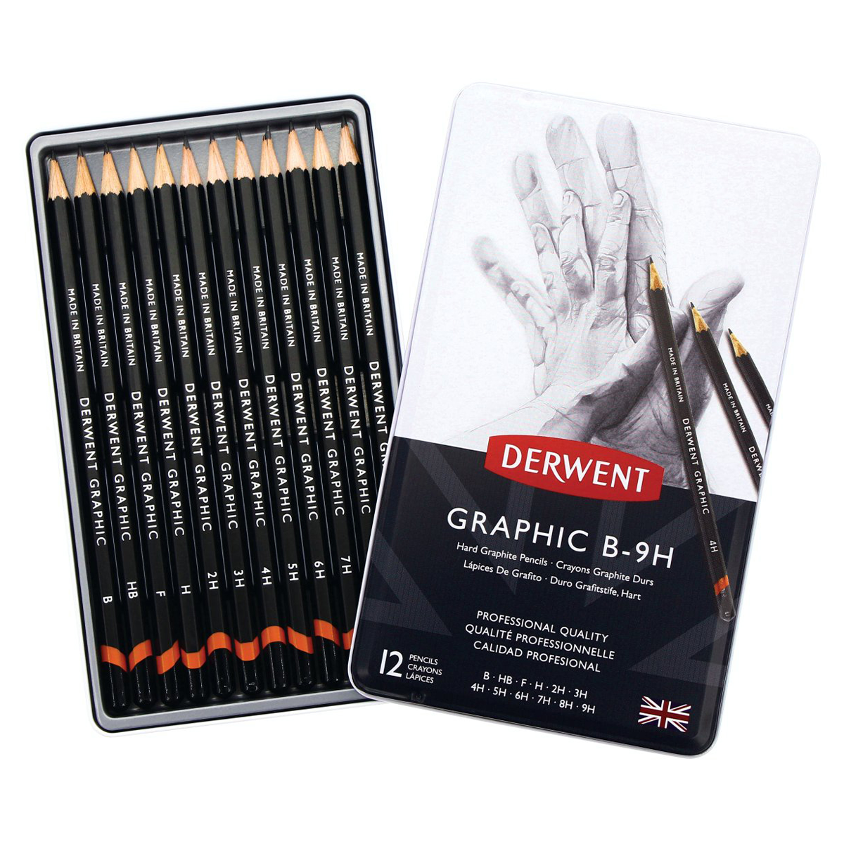Crayon gris graphite 3H pour dessin arts plastiques
