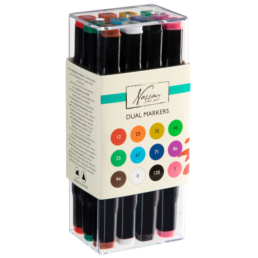 Dual tip Markers 12 pieces