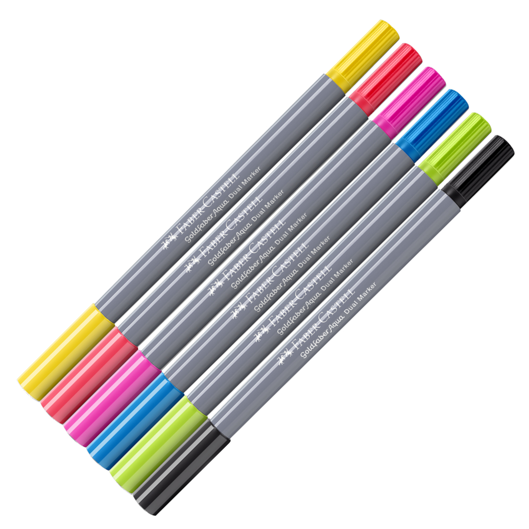 Goldfaber Aqua Dual Marker Lot de 6 Graffiti