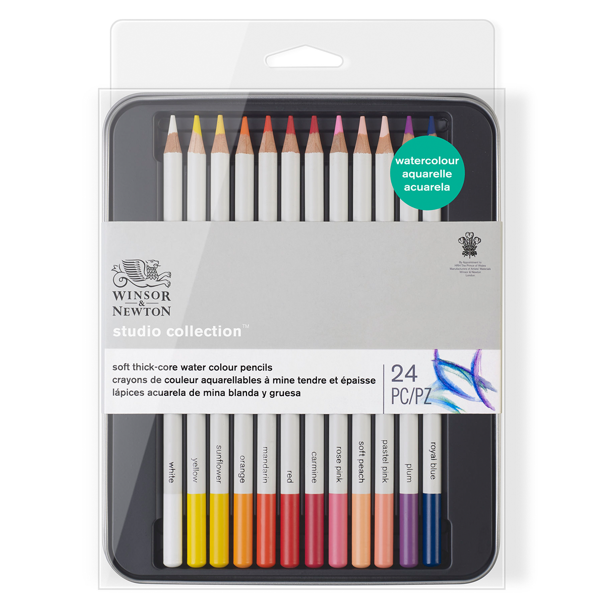 Winsor & Newton Studio Collection Crayons aquarellables Lot de 24
