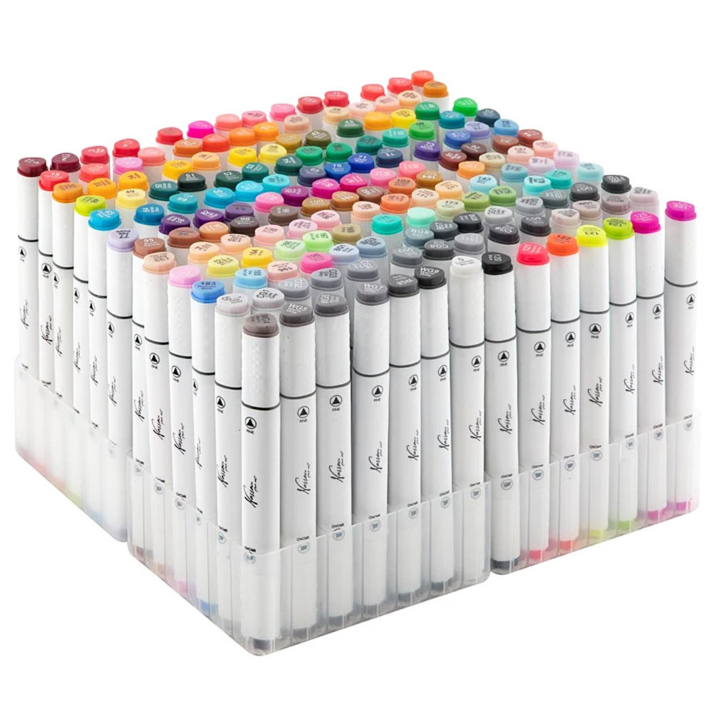 Dual-tip marqueur 168-set + sac dans le groupe Stylos / Crayons d'artistes / Feutres d'illustrations chez Pen Store (129348)