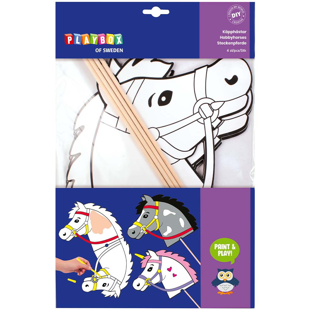 Lot De 2 Chevaux Gonflables Hobby Horse - Jouet D'Équitation Pour Enfants, Cheval Bâton