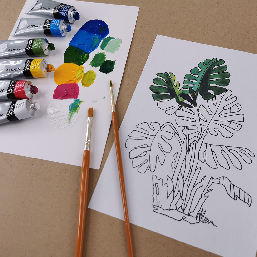 Simply Peindre des plantes avec de la peinture acrylique étape par étape
