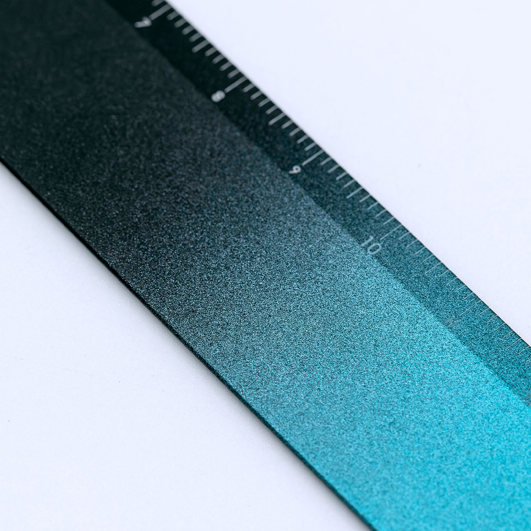 Règle Aluminium 15 cm Black/Turquoise