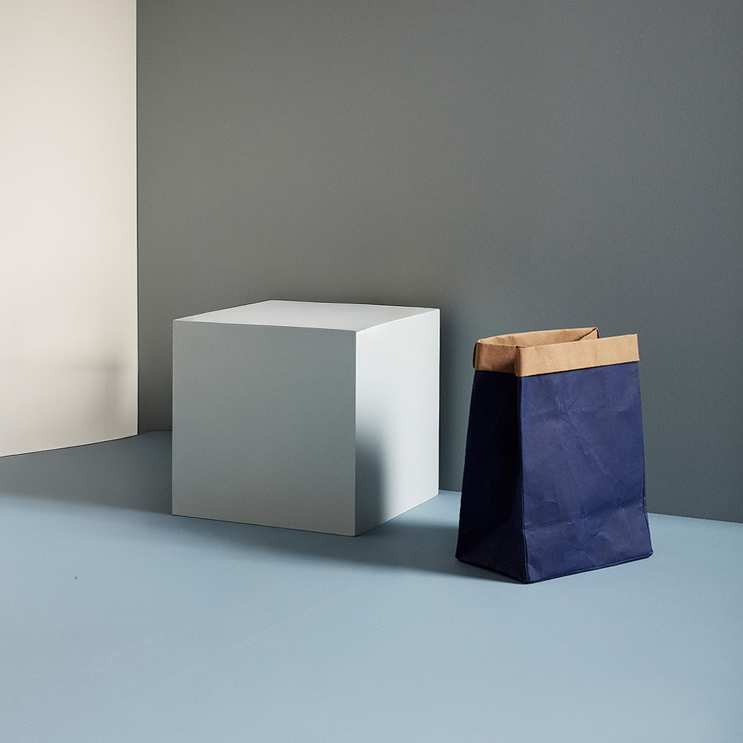 Paper basket Blue Panier de rangement Lot de 2