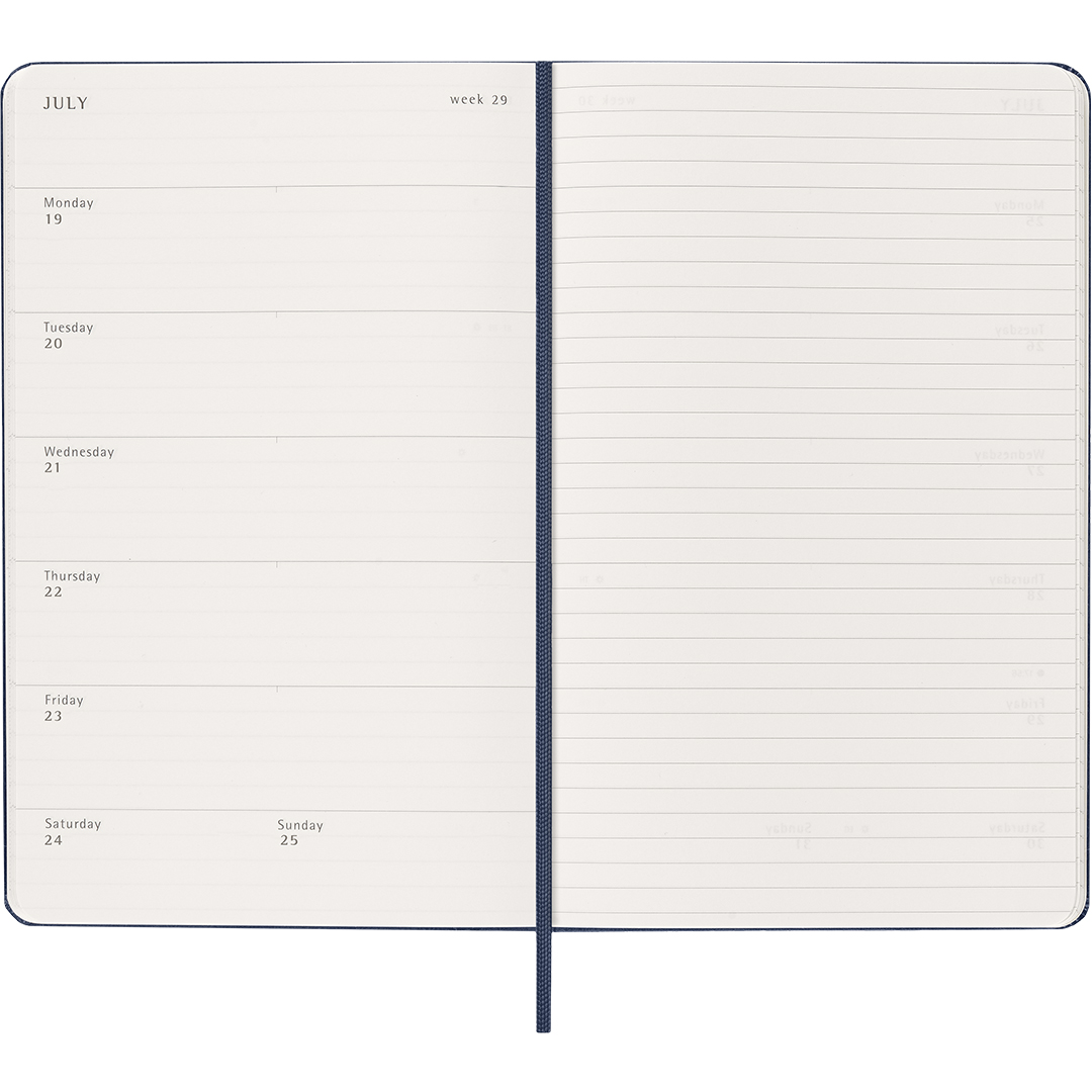 Calendrier 18M WeekNote Hard Cover Large Sapphire Blue