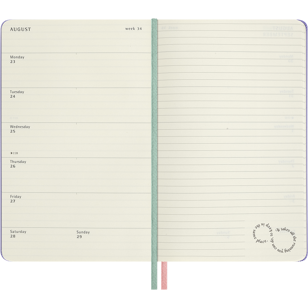Calendrier 18M WeekNote Hard Cover Large Alice in Wonderland