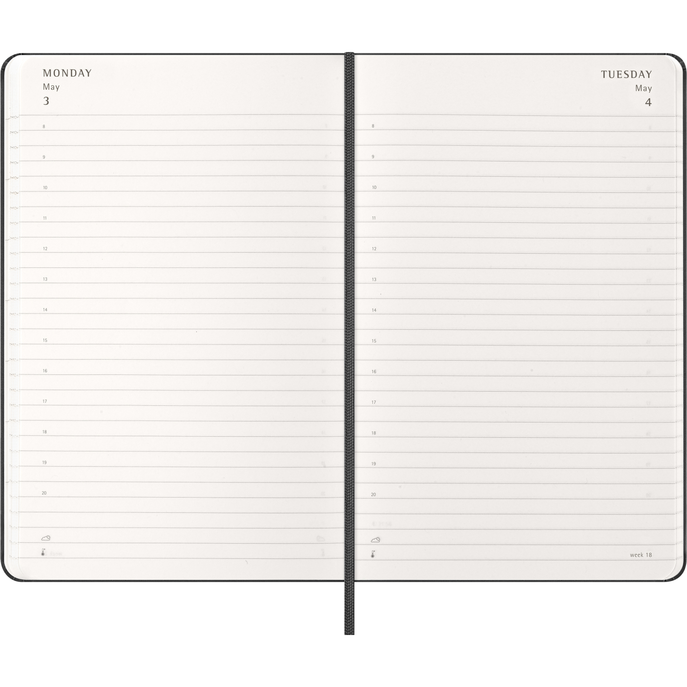 Calendrier 12M Daily 2027 Hardcover Large Black