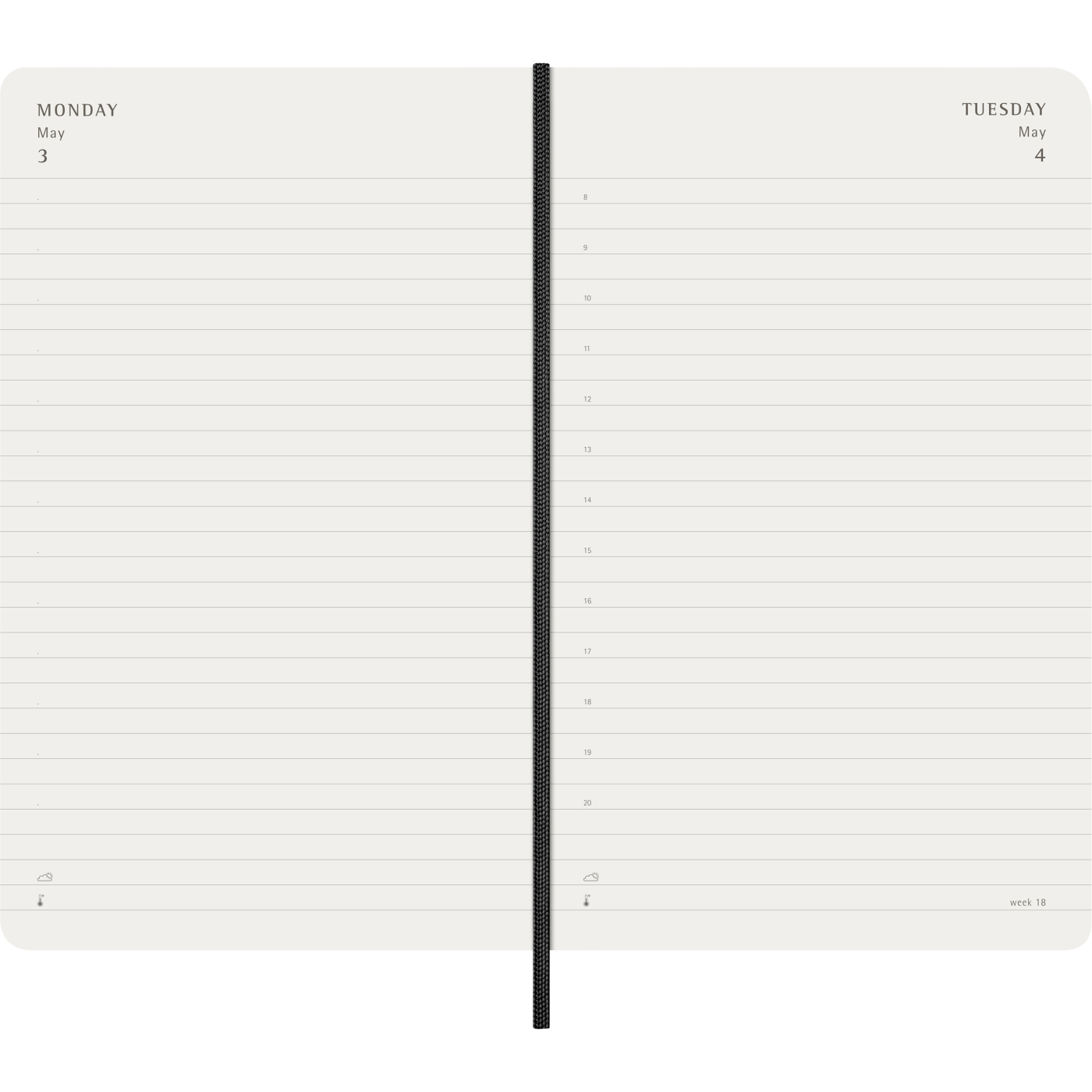 Calendrier 12M Daily 2027 Softcover Large Black