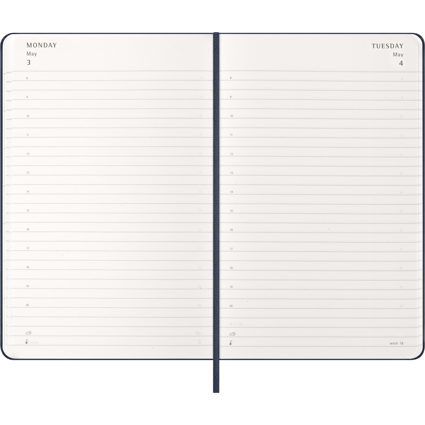 Calendrier 12M Daily 2027 Hardcover Large Sapphire Blue