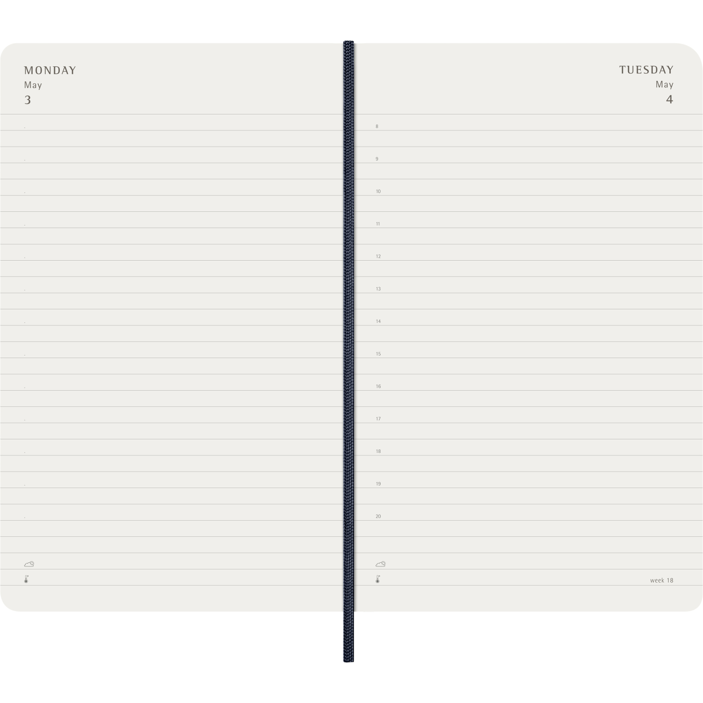 Calendrier 12M Daily 2027 Softcover Large Sapphire Blue