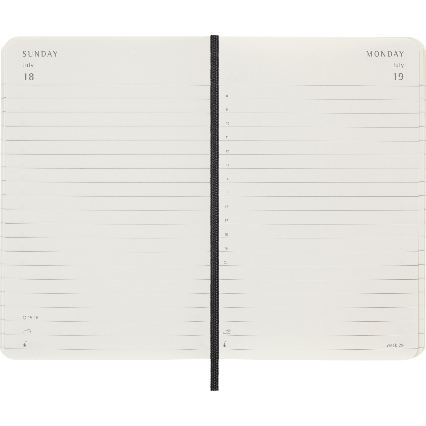 Calendrier 12M Daily 2027 Softcover Pocket Black