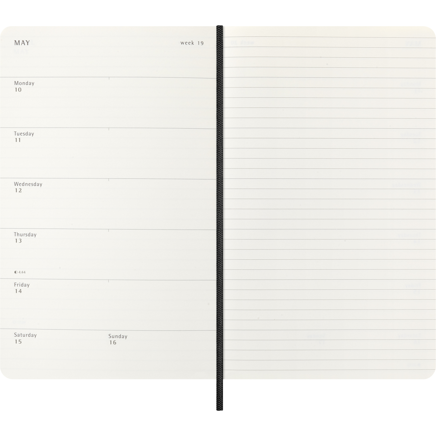 Calendrier 12M Weekly Notebook 2027 Softcover Large Black 