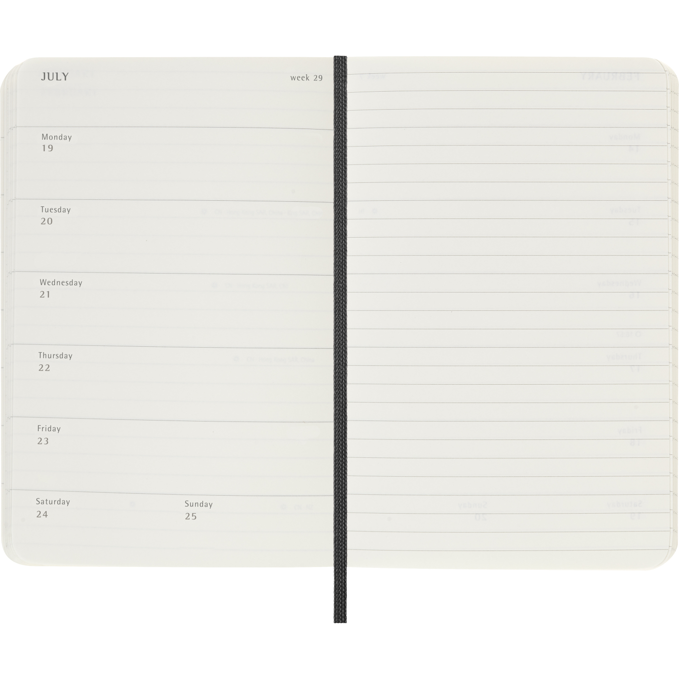 Calendrier 12M Weekly Notebook 2027 Softcover Pocket Black 