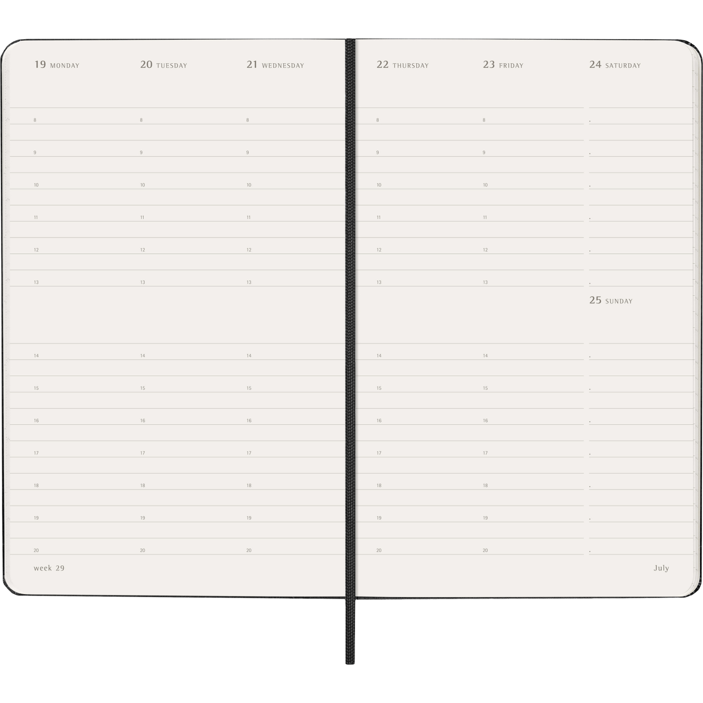 Calendrier 12M Weekly Vertical 2027 Hardcover Large Black 