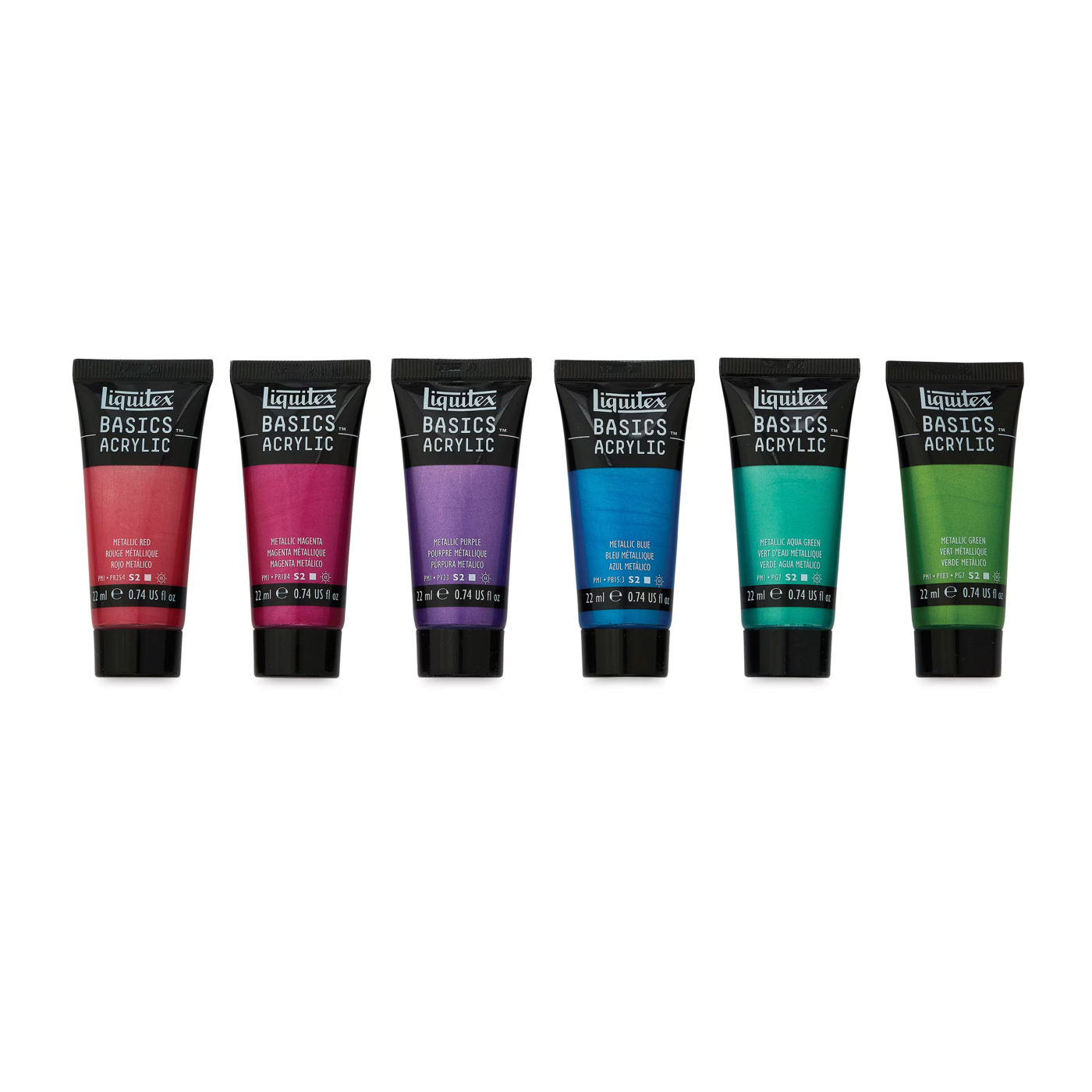 Peinture acrylique Basics Metallic Set 6x22 ml