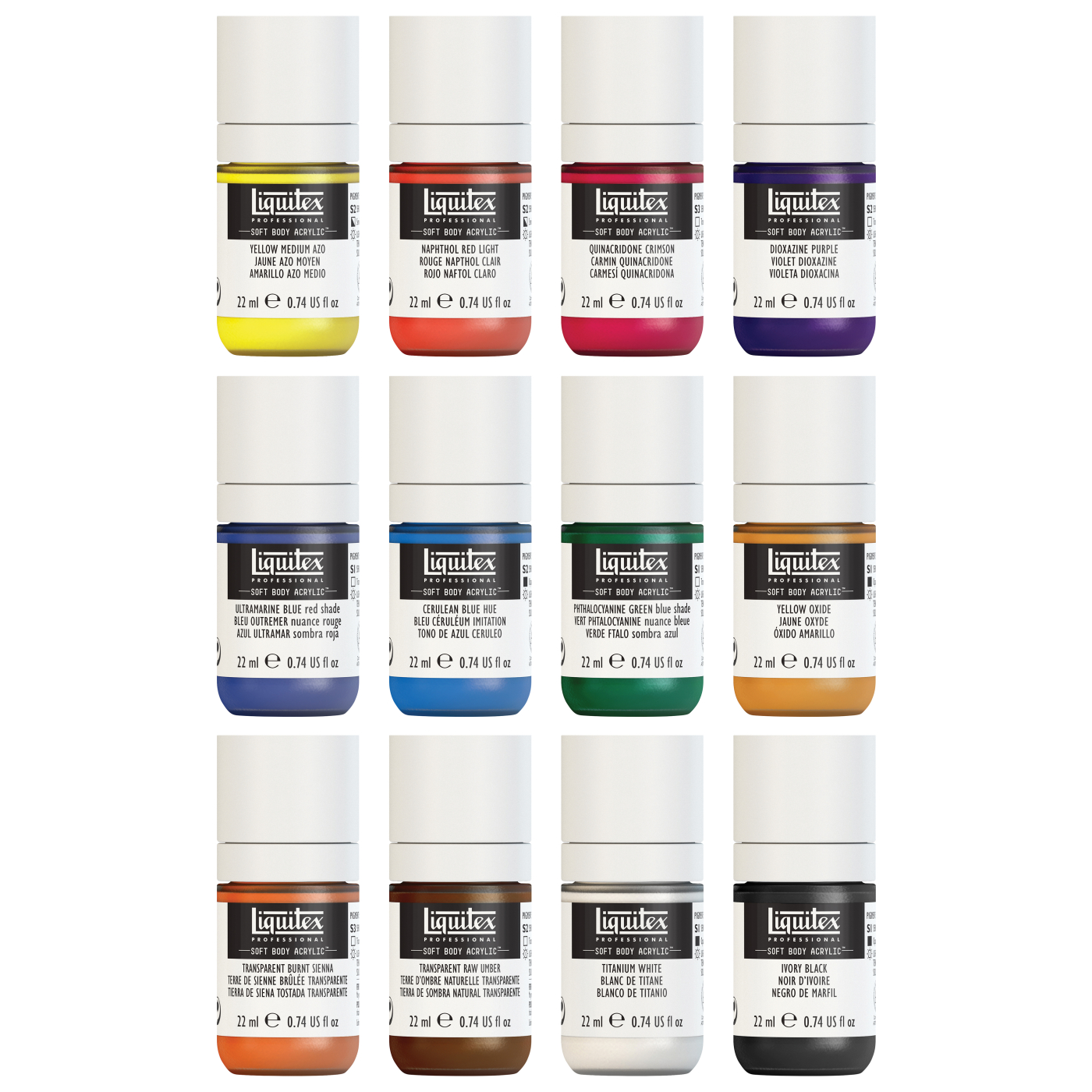Peinture acrylique Soft Body Essentials Set 12x22 ml