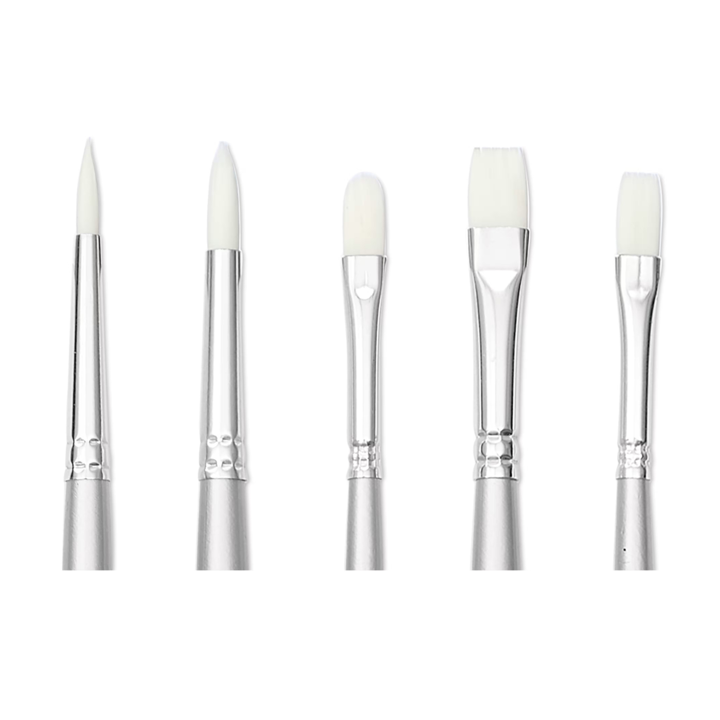 Pinceaux synthétiques Acrylique Long Handle Lot de 5