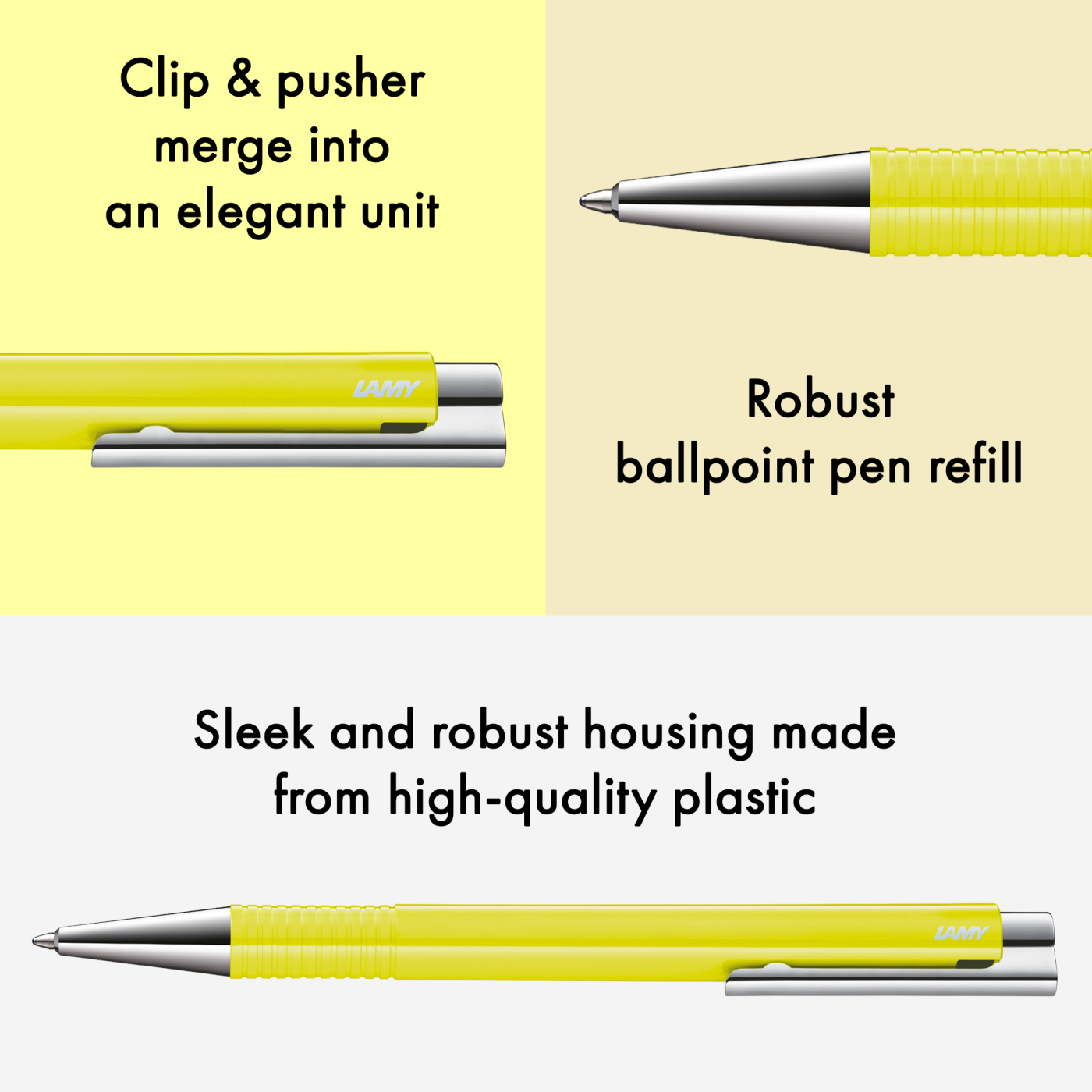 Logo M+ Neonyellow Stylo à bille