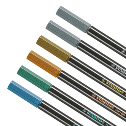 Pen 68 Metallic Ensemble de 6 dans le groupe Stylos / Crayons d'artistes / Feutres chez Pen Store (100315)