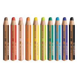 Woody 3-in-1 crayons de couleur lot de 10 (à partir de 3 ans) dans le groupe Kids / Crayons pours les enfants / Crayons de couleurs pour les enfants chez Pen Store (100444)