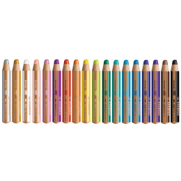 Woody 3-in-1 crayons de couleur lot de 18 + taille-crayon et pinceau (à partir de 3 ans) dans le groupe Kids / Crayons pours les enfants / Crayons de couleurs pour les enfants chez Pen Store (100445)