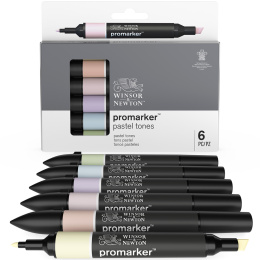 ProMarker ensemble de 6 Pastel tones dans le groupe Stylos / Crayons d'artistes / Feutres d'illustrations chez Pen Store (100539)