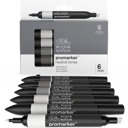 ProMarker ensemble de 6 Neutral Grey tones dans le groupe Stylos / Crayons d'artistes / Feutres d'illustrations chez Pen Store (100541)