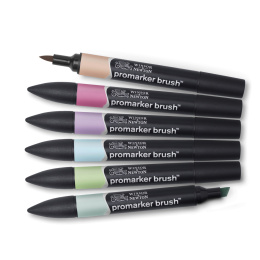 ProMarker Brush ensemble de 6 Pastel Tones dans le groupe Stylos / Crayons d'artistes / Feutres d'illustrations chez Pen Store (100551)