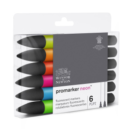 Neon Marker ensemble de 6 dans le groupe Stylos / Crayons d'artistes / Feutres d'illustrations chez Pen Store (100555)