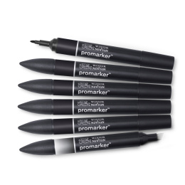 ProMarker ensemble de 6 Black & Blender dans le groupe Stylos / Crayons d'artistes / Feutres d'illustrations chez Pen Store (100567)