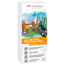 ABT Dual Brush Pen ensemble de 18 Secondary dans le groupe Stylos / Crayons d'artistes / Feutres pinceaux chez Pen Store (101097)