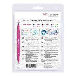 TwinTone Marker Bright lot de 12 dans le groupe Stylos / Crayons d'artistes / Feutres chez Pen Store (101103)