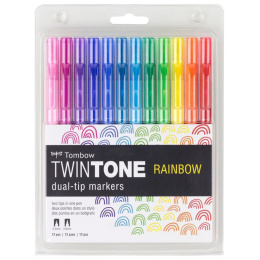 TwinTone Marker Rainbow lot de 12 dans le groupe Stylos / Crayons d'artistes / Feutres d'illustrations chez Pen Store (101130)
