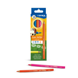 Super Ferby Neon (+3 ans) Lot de 6 dans le groupe Kids / Crayons pours les enfants / Crayons de couleurs pour les enfants chez Pen Store (101584)