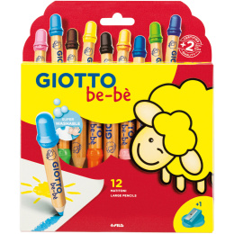 Crayons de couleurs Be-bè (+2 ans) Lot de 12 dans le groupe Kids / Crayons pours les enfants / Crayons de couleurs pour les enfants chez Pen Store (101597)