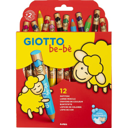 Crayons de couleurs Be-bè (+2 ans) Lot de 12 dans le groupe Kids / Crayons pours les enfants / Crayons de couleurs pour les enfants chez Pen Store (101597)