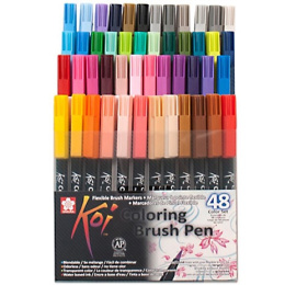 Koi Colouring Brush Pen ensemble de 48 dans le groupe Stylos / Crayons d'artistes / Feutres pinceaux chez Pen Store (102308)